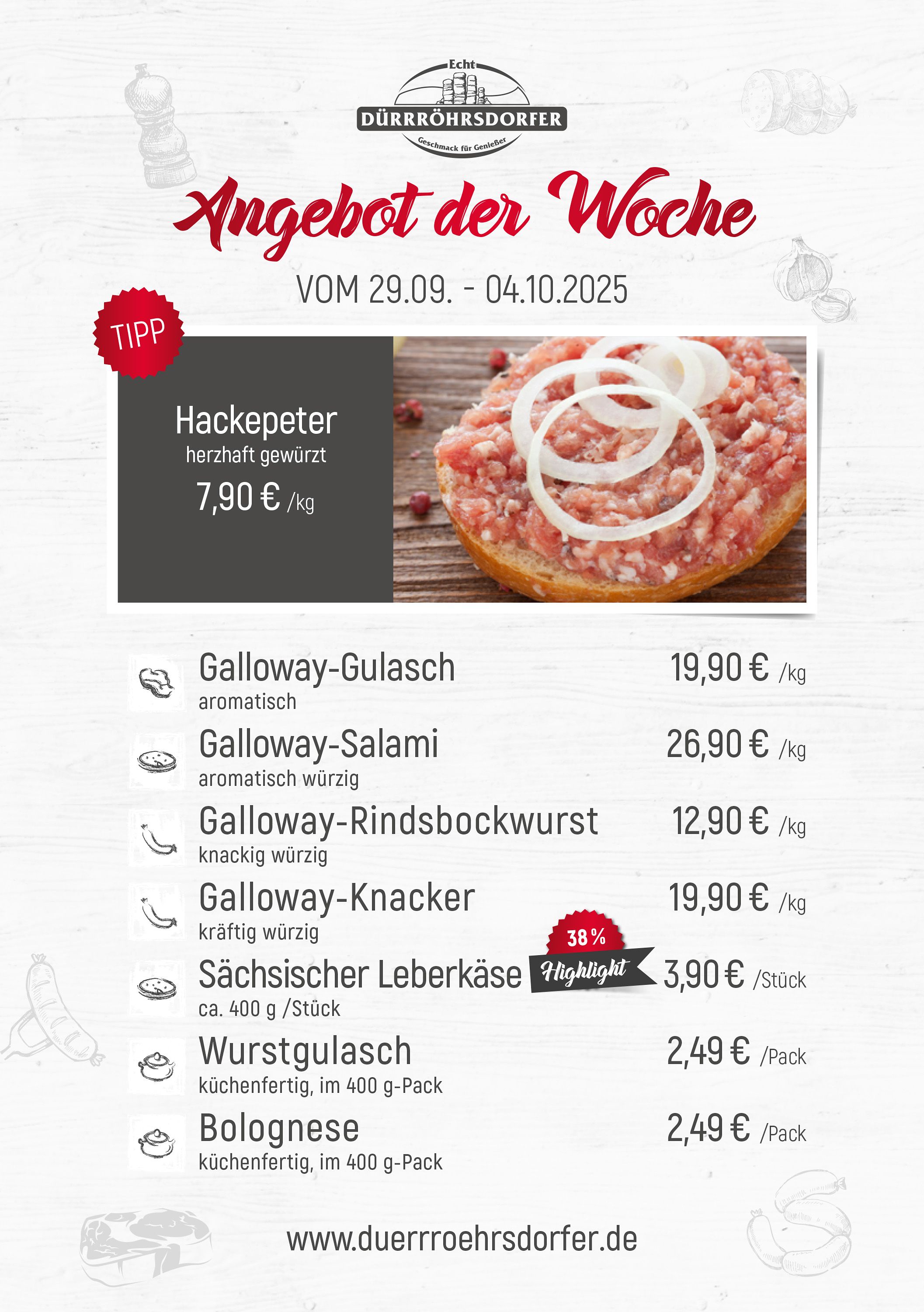 Dürrröhrsdorfer Angebote der Woche