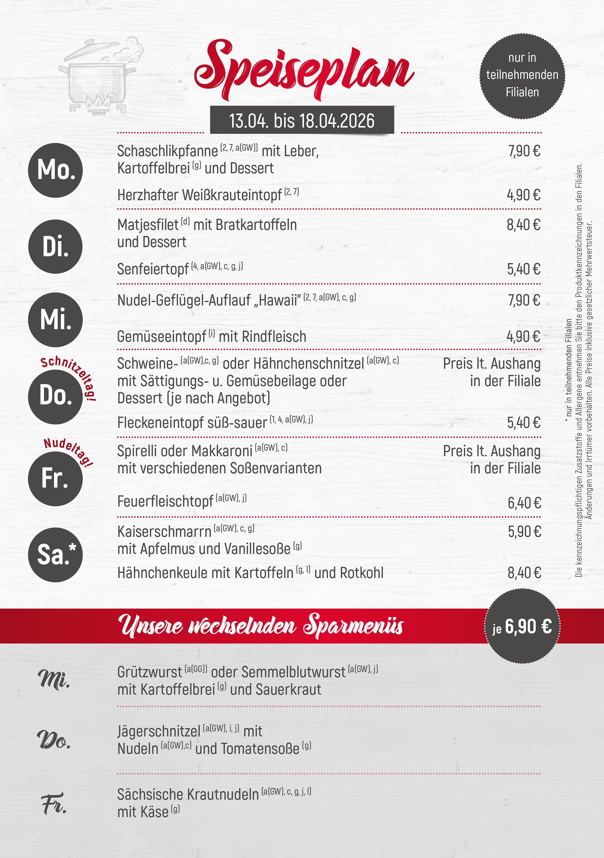 Dürrröhrsdorfer Imbiss-Angebote der Woche