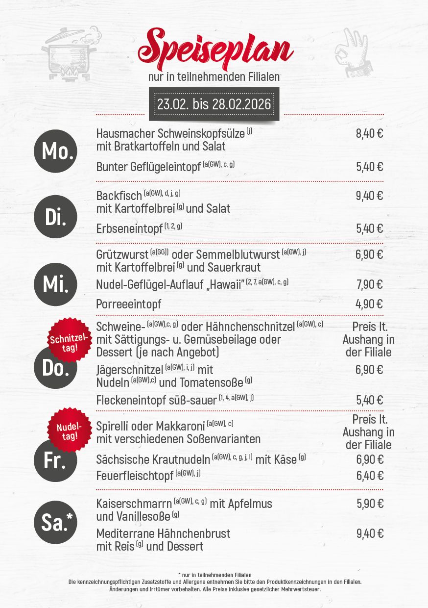 Dürrröhrsdorfer Imbiss-Angebote der Woche