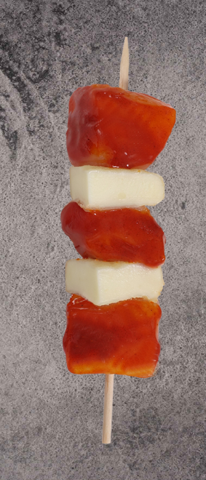 Hähnchenspieß-Grillkäse