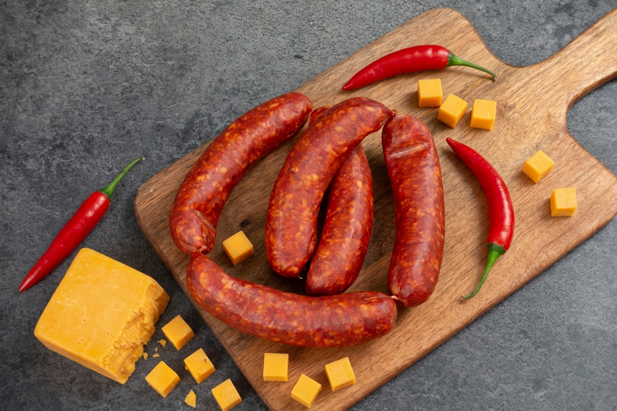 Chili-Cheddar-Knacker von Dürrröhrsdorfer