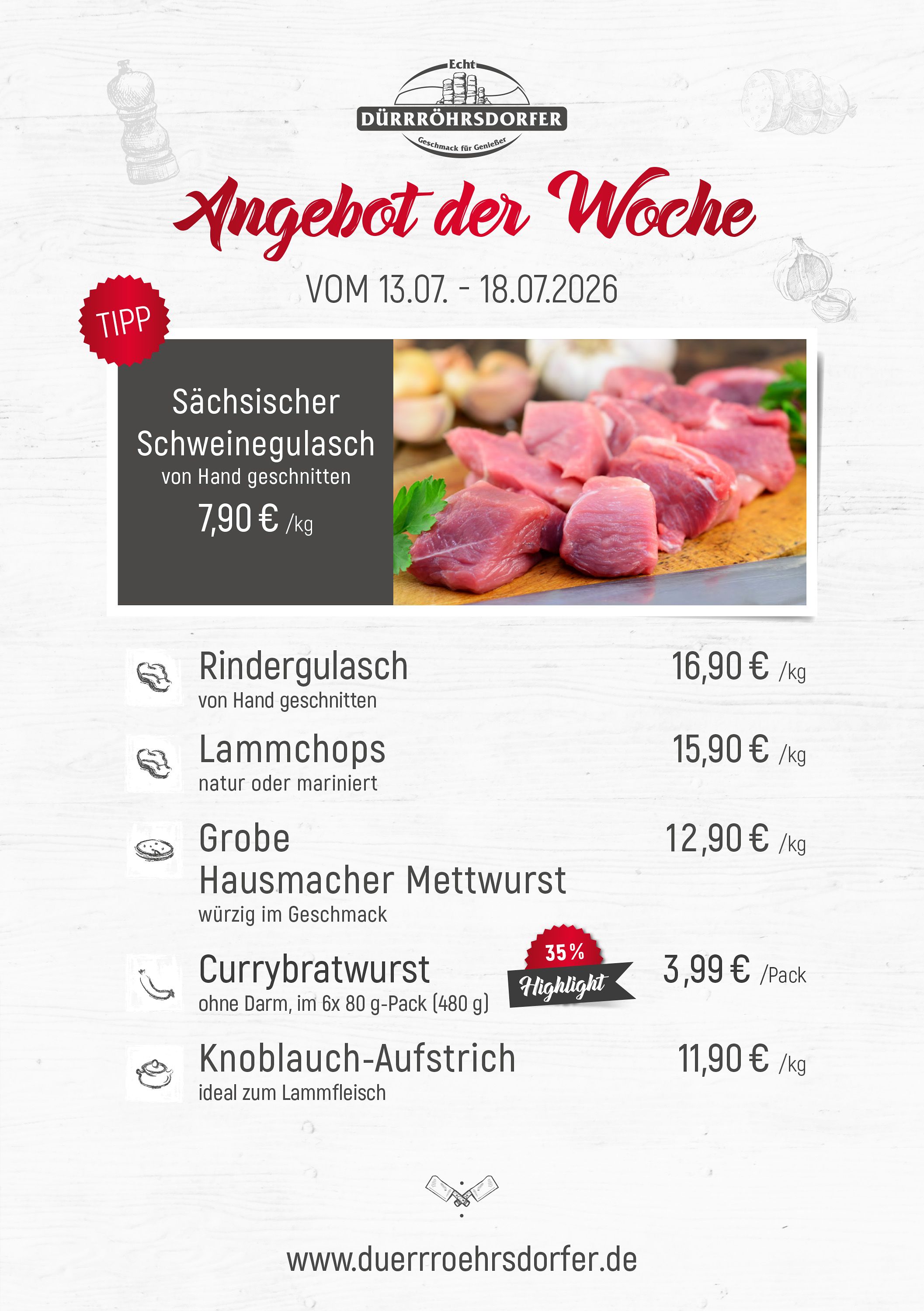 Dürrröhrsdorfer Angebote der Woche