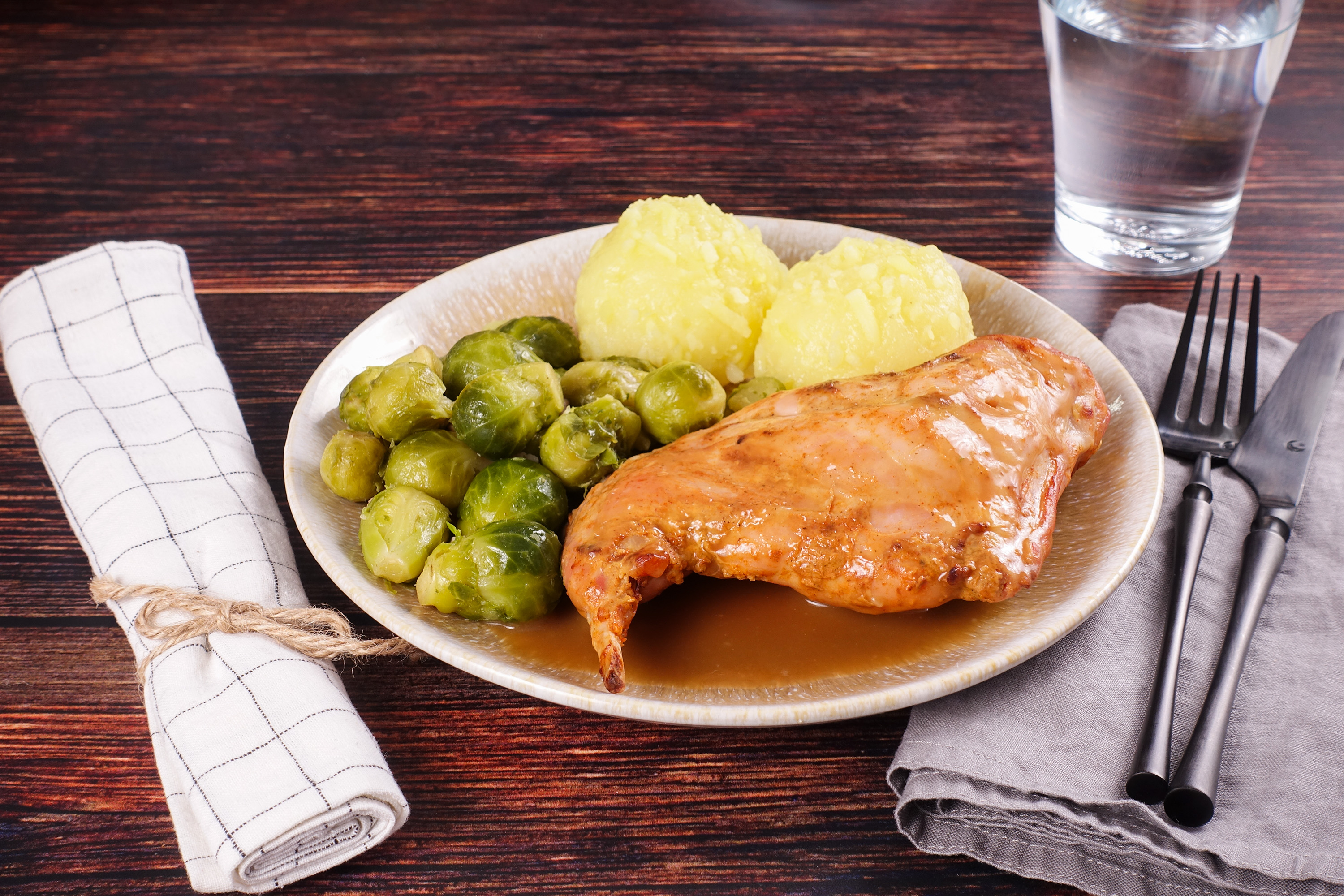 Kaninchenkeulen-Menü